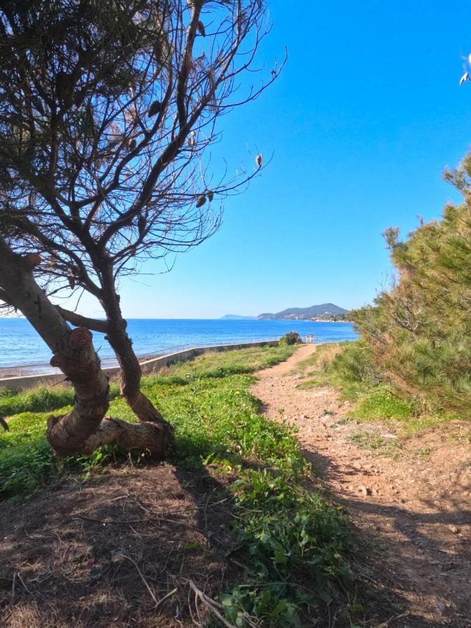 Appartement Hyeres - Costebelle Duplex Vue Mer Balcon Residence Privee Parking - Marie Caroline Exterior foto